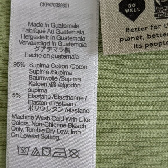 Madewell Rib Halter Tank Top Women's Size XL Honey Dew Cropped Supima Cotton NWT - Picture 11 of 14